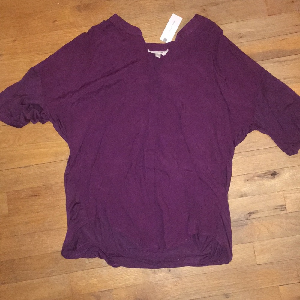 Anthropologie NWT Button down blouse maroon medium